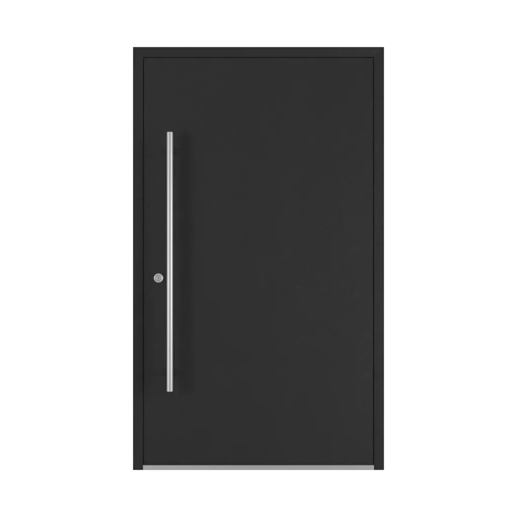 Jet black aludec entry-doors models dindecor 6003-pvc  