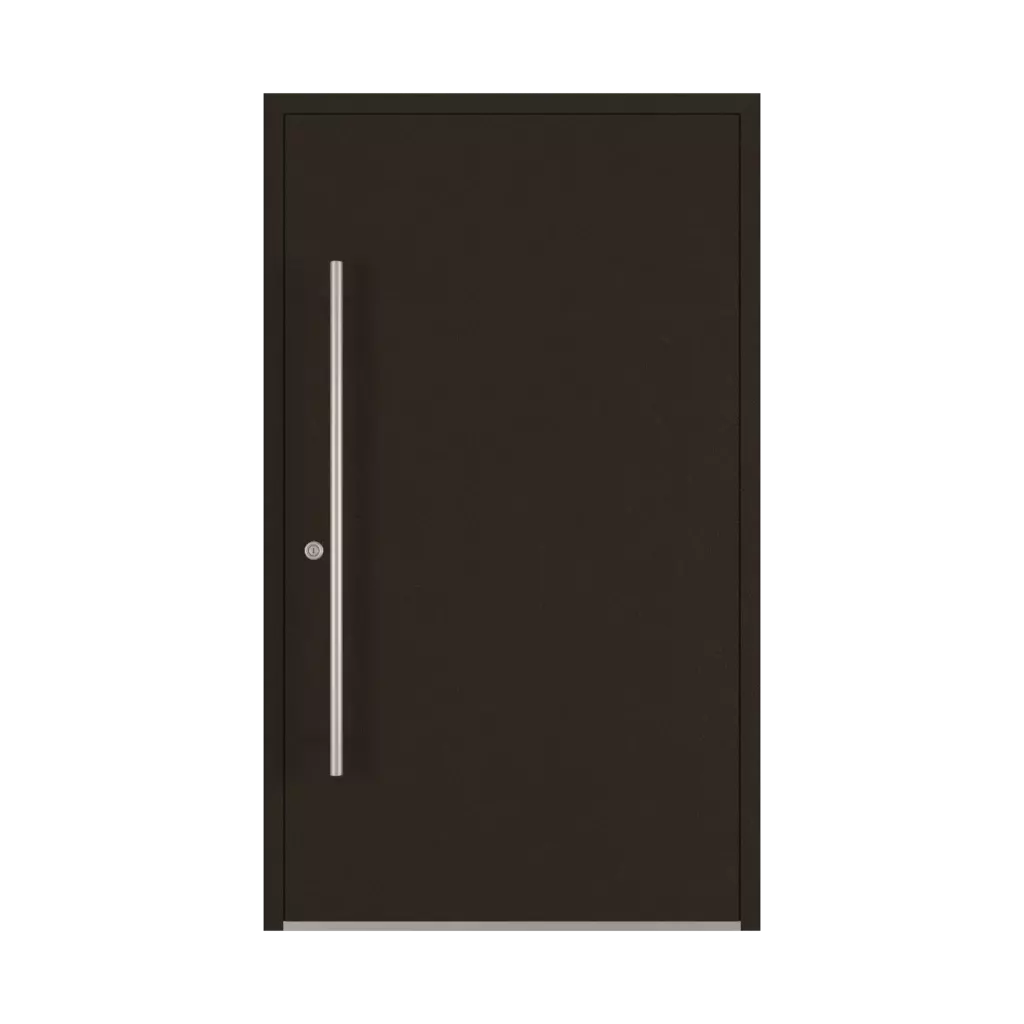 Dark brown matt entry-doors models dindecor model-5041  