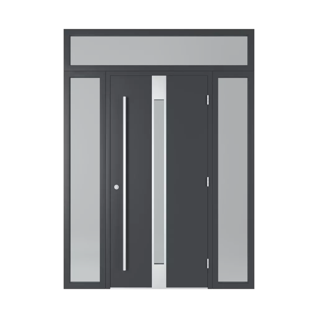 Door with glass transom entry-doors models dindecor model-5041  