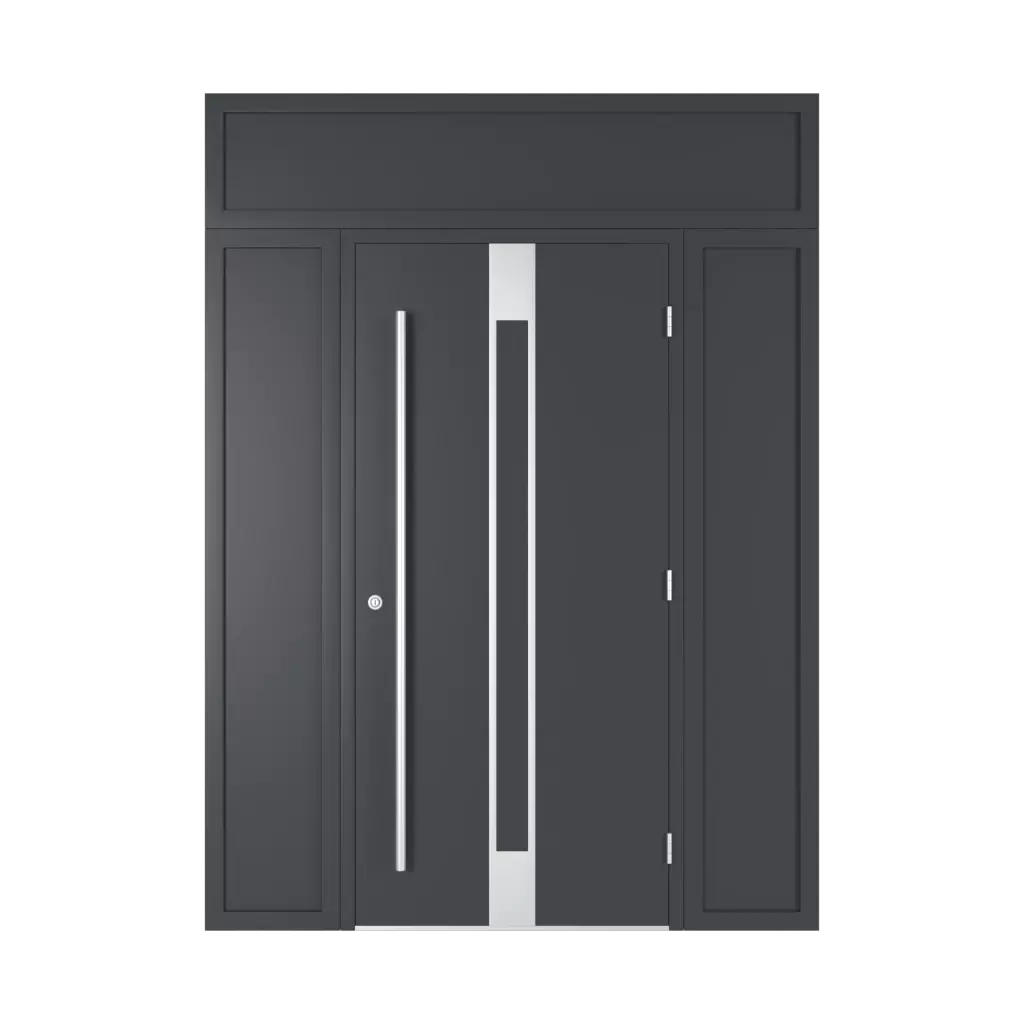 Door with full transom entry-doors types-of-transom    