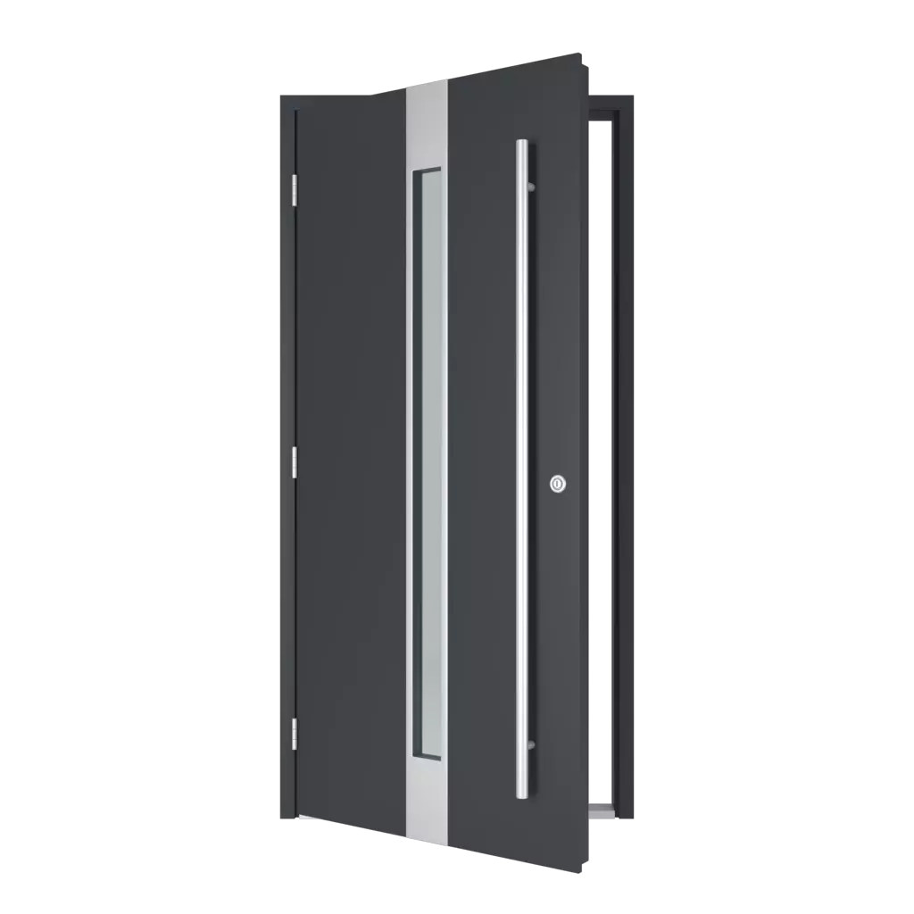 The left one opens outwards entry-doors models dindecor model-6128  