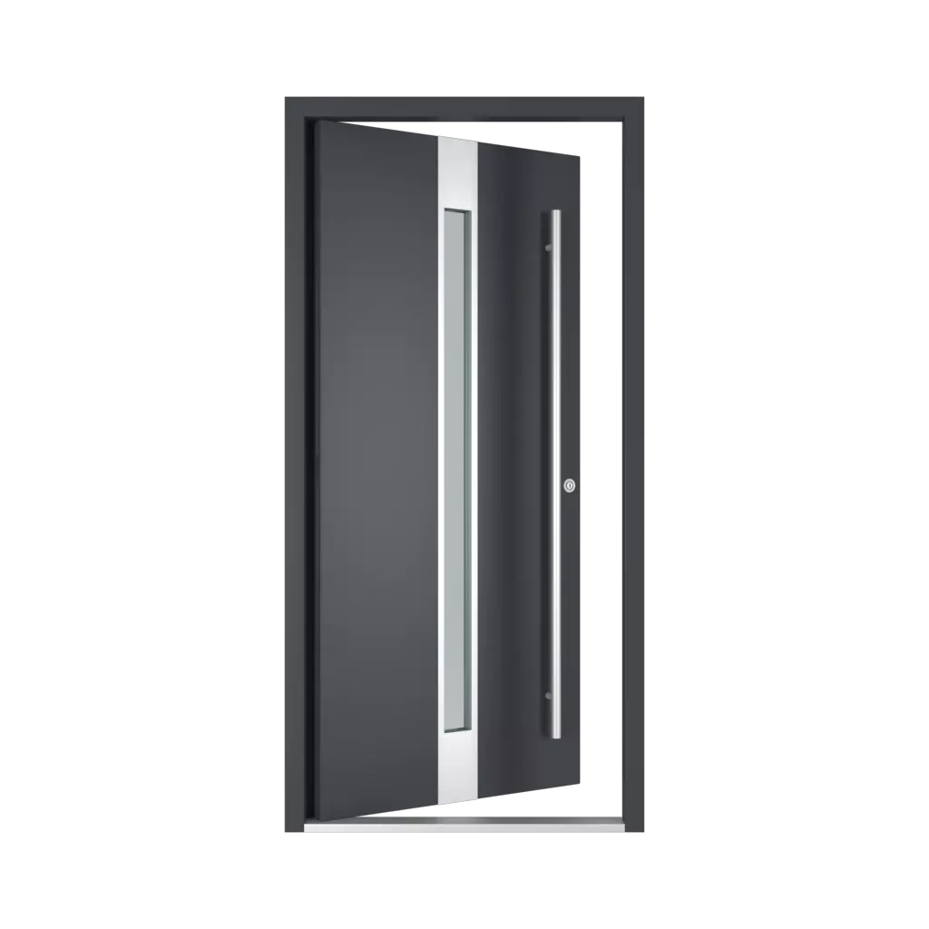 The right one opens inwards entry-doors models-of-door-fillings aluminum full