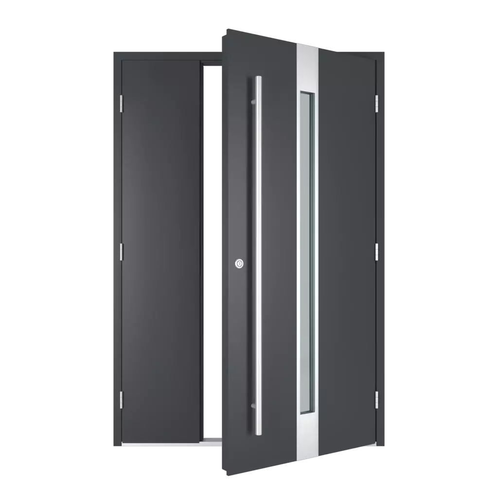 The right one opens outwards entry-doors models-of-door-fillings aluminum glazed