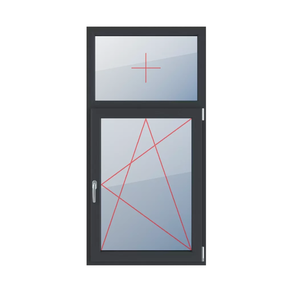 Fixed glazing in a frame, right-hand turn-tilt glazing windows types-of-windows double-leaf vertical-asymmetric-division-30-70  