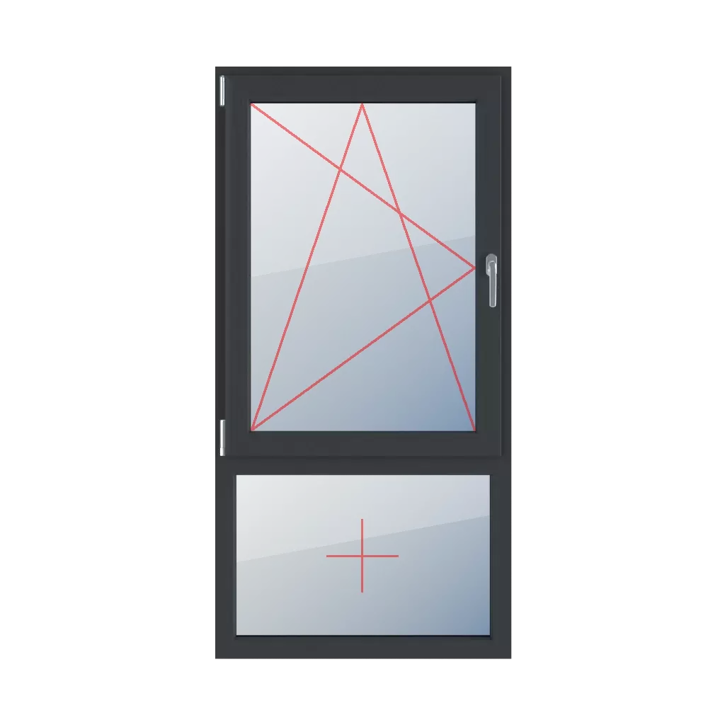 Tilt and turn left, fixed glazing in the frame windows types-of-windows double-leaf vertical-asymmetric-division-70-30  