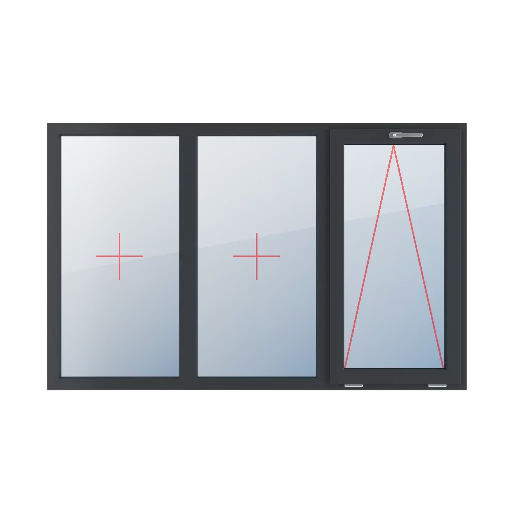 Permanent glazing in the frame, tiltable with a handle at the top windows types-of-windows triple-leaf symmetrical-division-horizontally-33-33-33 permanent-glazing-in-the-frame-tiltable-with-a-handle-at-the-top 