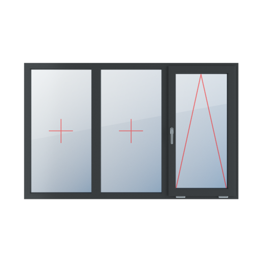Permanent glazing in the frame, tiltable with a handle on the left side windows types-of-windows triple-leaf symmetrical-division-horizontally-33-33-33 permanent-glazing-in-the-frame-tiltable-with-a-handle-on-the-left-side 