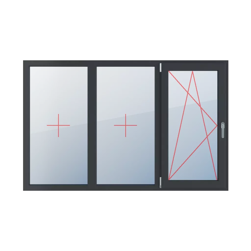 Fixed glazing in a frame, left-tilt and turn windows types-of-windows triple-leaf symmetrical-division-horizontally-33-33-33 fixed-glazing-in-a-frame-left-tilt-and-turn 