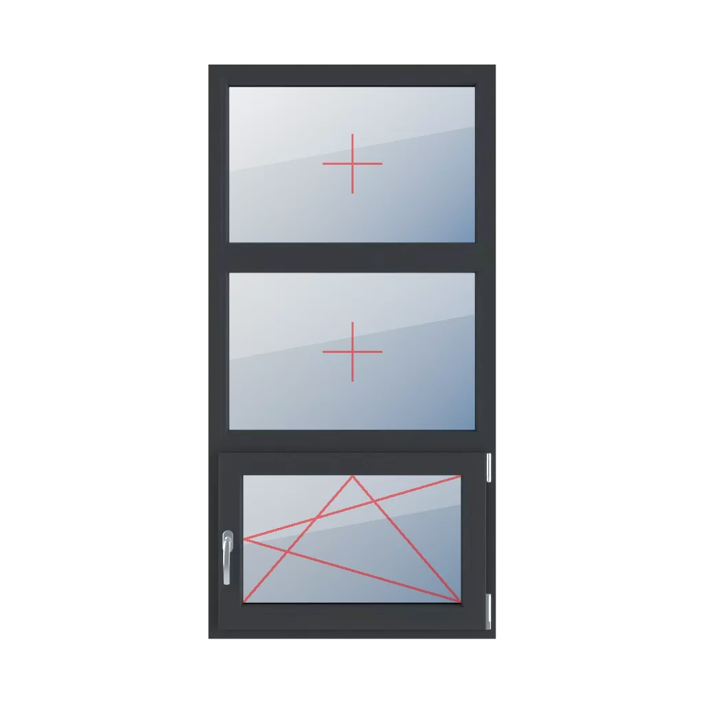 Fixed glazing in a frame, right-hand turn-tilt glazing windows types-of-windows triple-leaf vertical-symmetrical-division-33-33-33 fixed-glazing-in-a-frame-right-hand-turn-tilt-glazing 