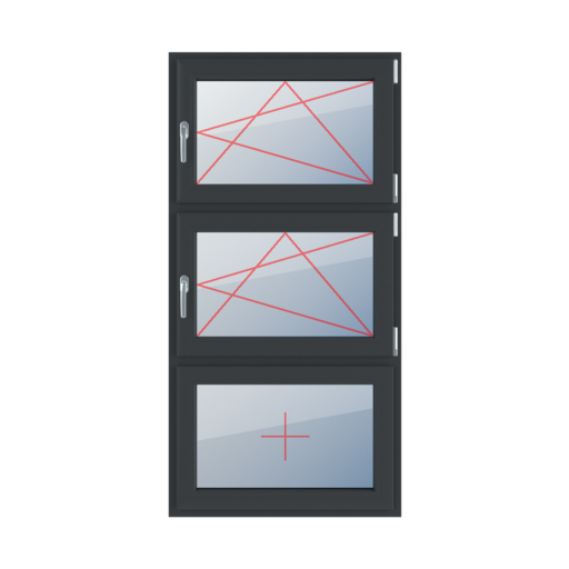 Turn-tilt right, turn-tilt right, fixed glazing in the wing windows types-of-windows triple-leaf vertical-symmetrical-division-33-33-33 turn-tilt-right-turn-tilt-right-fixed-glazing-in-the-wing 