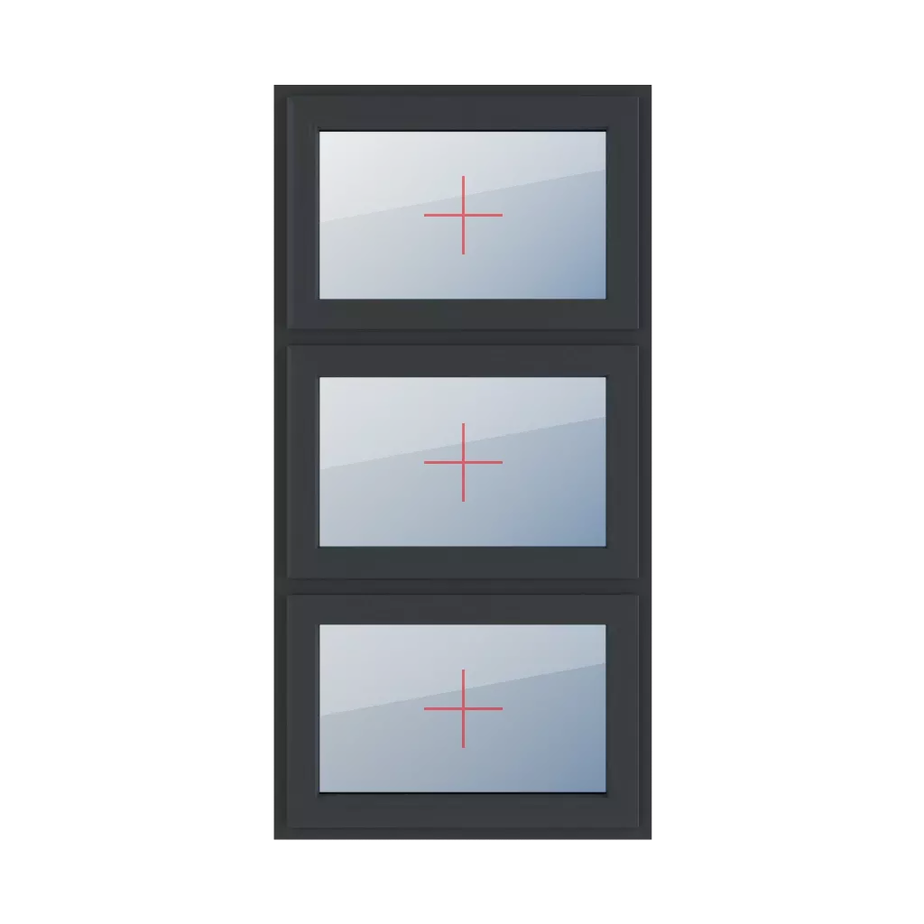 Permanent glazing in the leaf windows types-of-windows triple-leaf vertical-symmetrical-division-33-33-33  