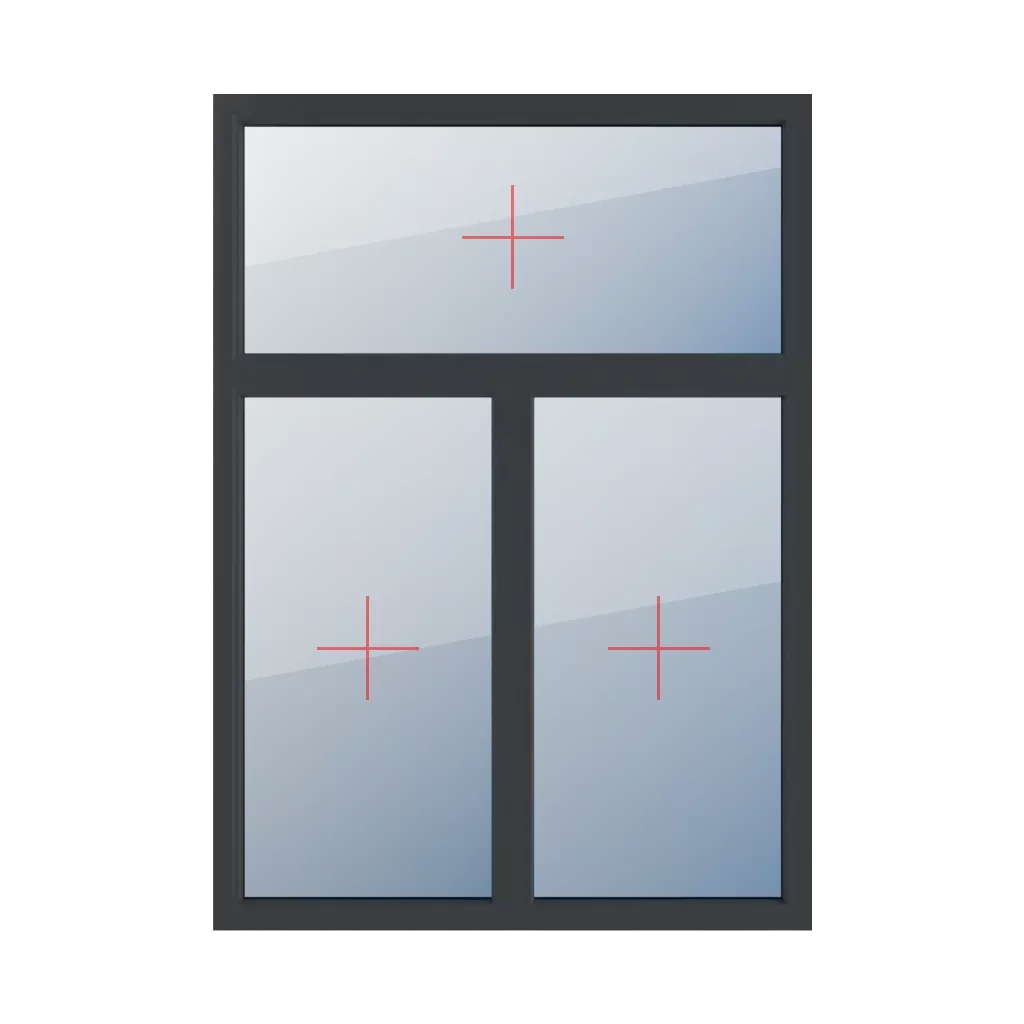 Permanent glazing in the frame windows types-of-windows triple-leaf vertical-asymmetric-division-30-70  
