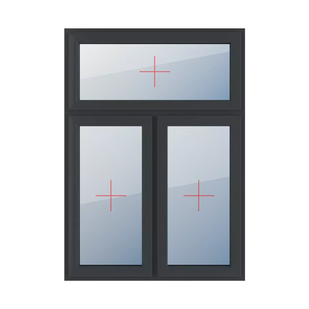 Permanent glazing in the leaf windows types-of-windows triple-leaf vertical-asymmetric-division-30-70  