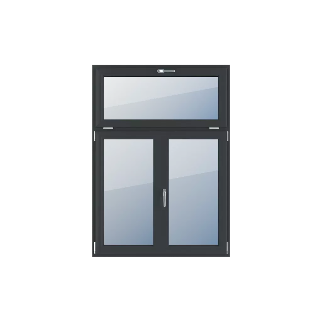 Vertical asymmetric division 30-70 with a movable mullion windows types-of-windows triple-leaf   