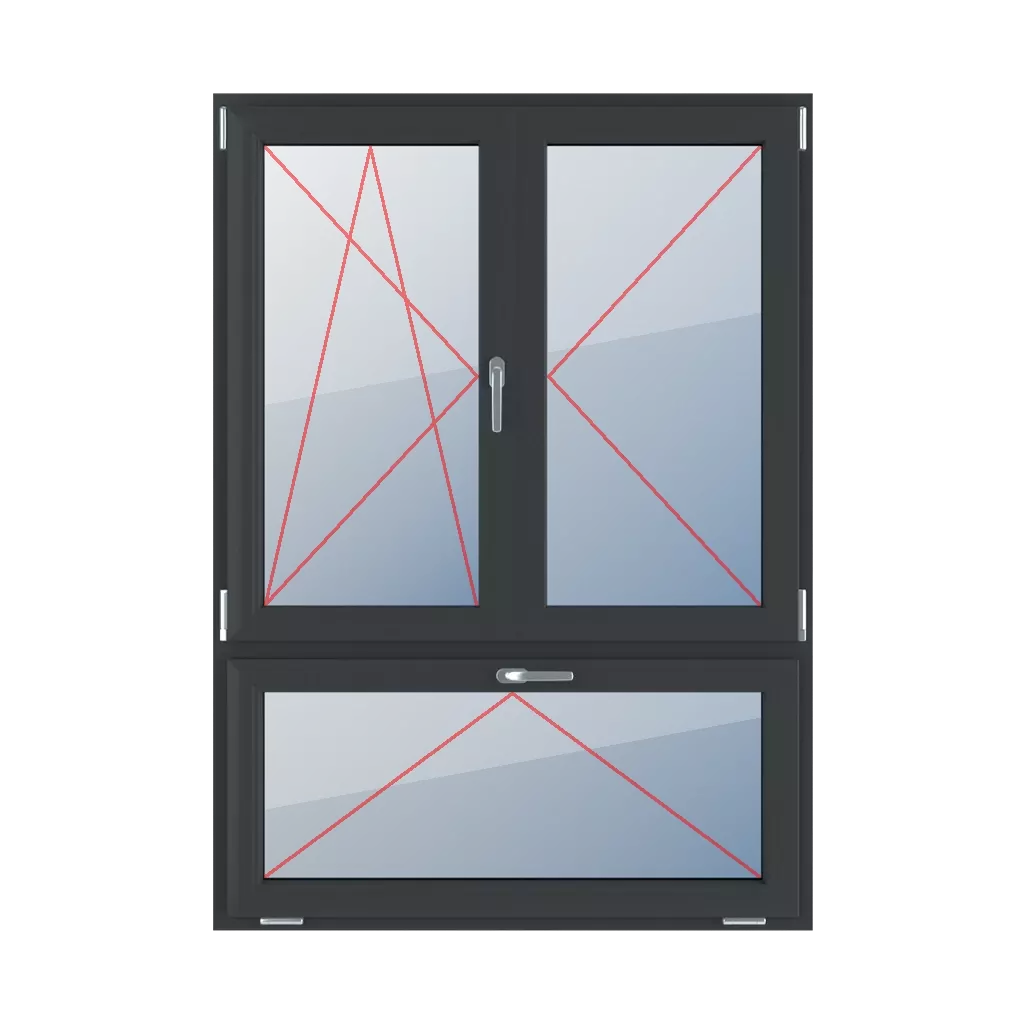 Tilt & turn left, right turn, movable mullion, tilt with a handle at the top windows types-of-windows triple-leaf 70-30-vertical-asymmetrical-division-with-a-movable-mullion  