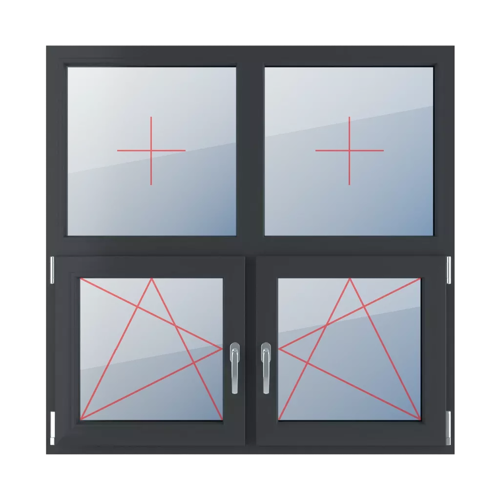 Fixed glazing in a frame, left-hand turn-tilt glazing, right-hand turn-tilt glazing windows types-of-windows four-leaf symmetrical-division-horizontal-50-50 fixed-glazing-in-a-frame-left-hand-turn-tilt-glazing-right-hand-turn-tilt-glazing 