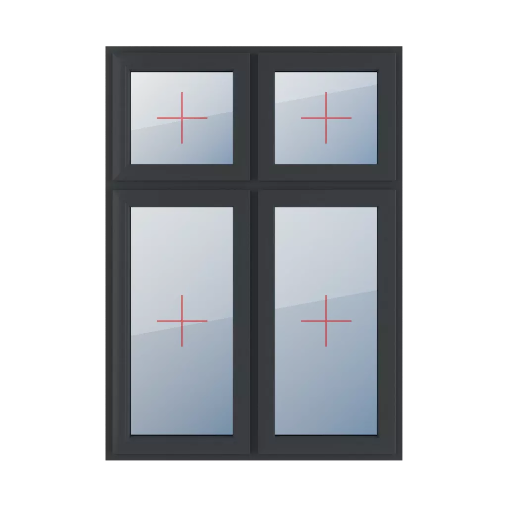 Permanent glazing in the leaf windows types-of-windows four-leaf vertical-asymmetric-division-30-70  