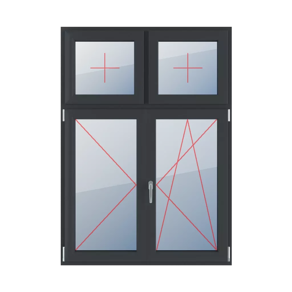 Permanent glazing in the leaf, turn-only left, movable mullion, turn-tilt right windows types-of-windows four-leaf vertical-asymmetric-division-30-70-with-a-movable-mullion permanent-glazing-in-the-leaf-turn-only-left-movable-mullion-turn-tilt-right 