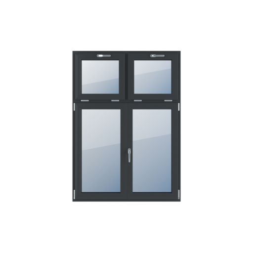 Vertical asymmetric division 30-70 with a movable mullion windows types-of-windows four-leaf   
