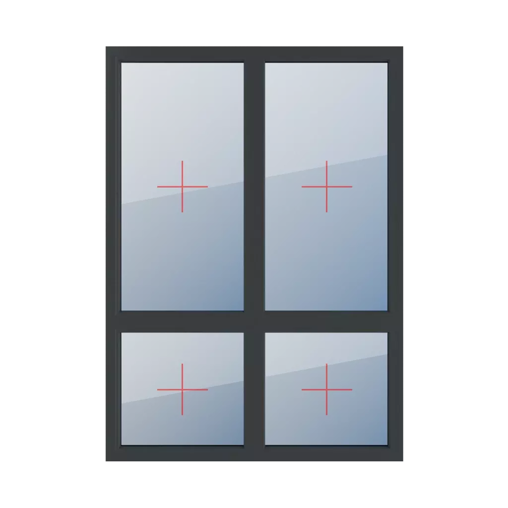 Permanent glazing in the frame windows types-of-windows four-leaf vertical-asymmetric-division-70-30  