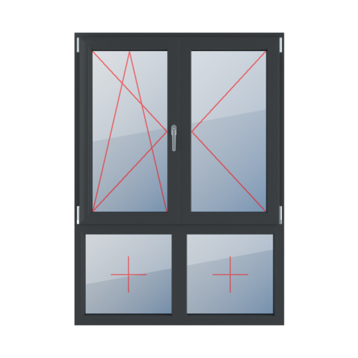 Left-hand turn-tilt, right-hand turn, movable mullion, fixed glazing in the frame windows types-of-windows four-leaf 70-30-vertical-asymmetrical-division-with-a-movable-mullion left-hand-turn-tilt-right-hand-turn-movable-mullion-fixed-glazing-in-the-frame-2 