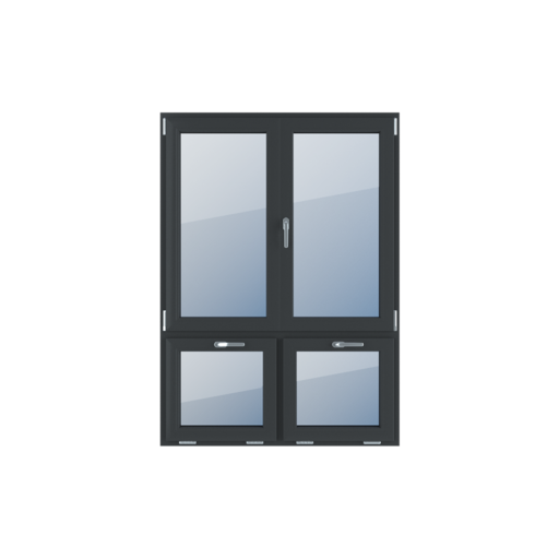 70-30 vertical asymmetrical division with a movable mullion windows types-of-windows four-leaf   