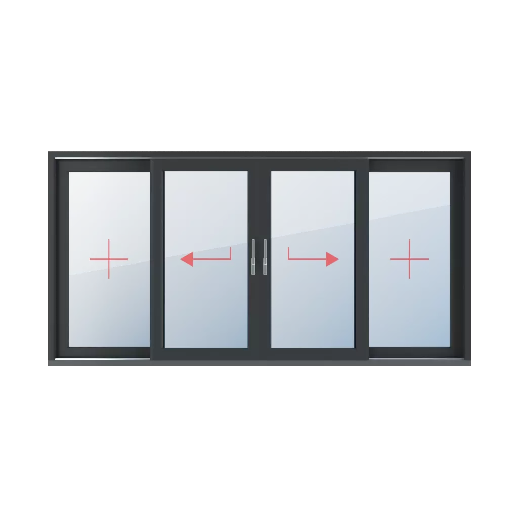 Fixed glazing, sliding left, sliding right, movable post, fixed glazing products hst-lift-and-slide-terrace-windows    