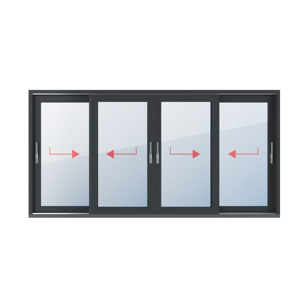 Right sliding, left sliding, right sliding, movable post, left sliding windows types-of-windows hst-lift-and-slide-patio-doors four-leaf right-sliding-left-sliding-right-sliding-movable-post-left-sliding 