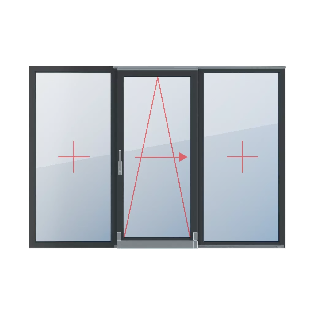 Fixed glazing in a frame, tilt and slide right, fixed glazing in a frame windows types-of-windows psk-tilt-and-slide-patio-door triple-leaf  
