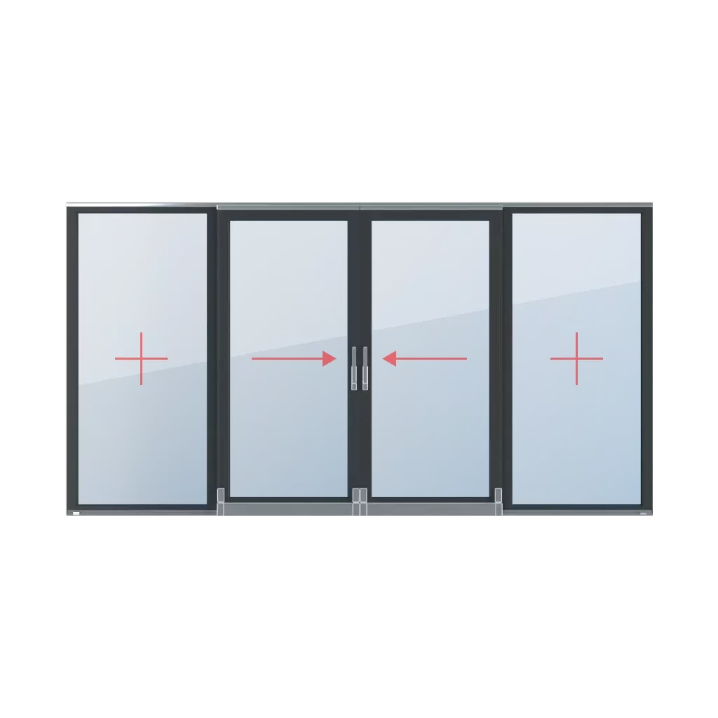 Fixed glazing, tilt and slide left, tilt and slide right, movable mullion windows types-of-windows psk-tilt-and-slide-patio-door four-leaf  