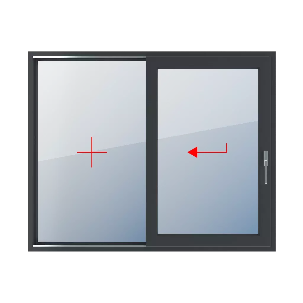 Permanent glazing in the frame, sliding left windows types-of-windows patio-sliding-door-smart-slide double-leaf permanent-glazing-in-the-frame-sliding-left 