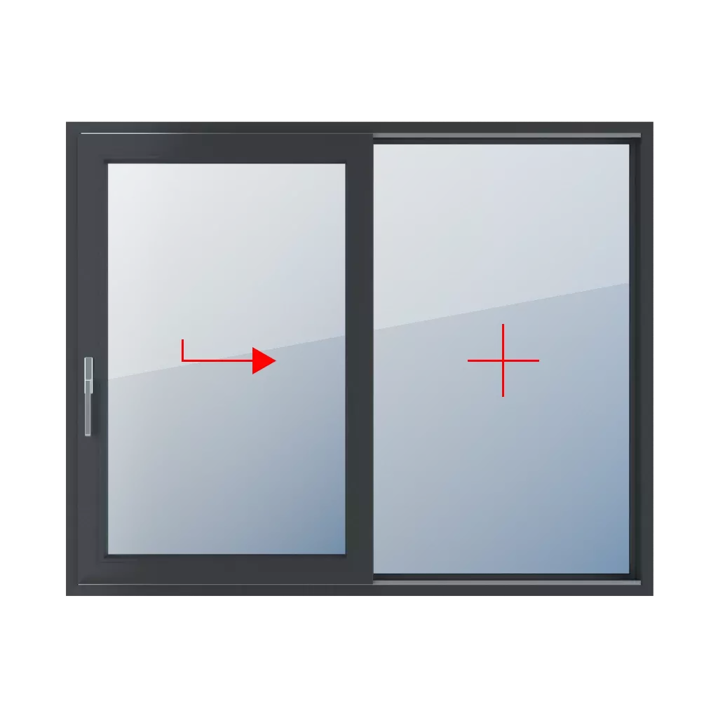 Sliding right, fixed glazing in the frame products smart-slide-sliding-terrace-windows    