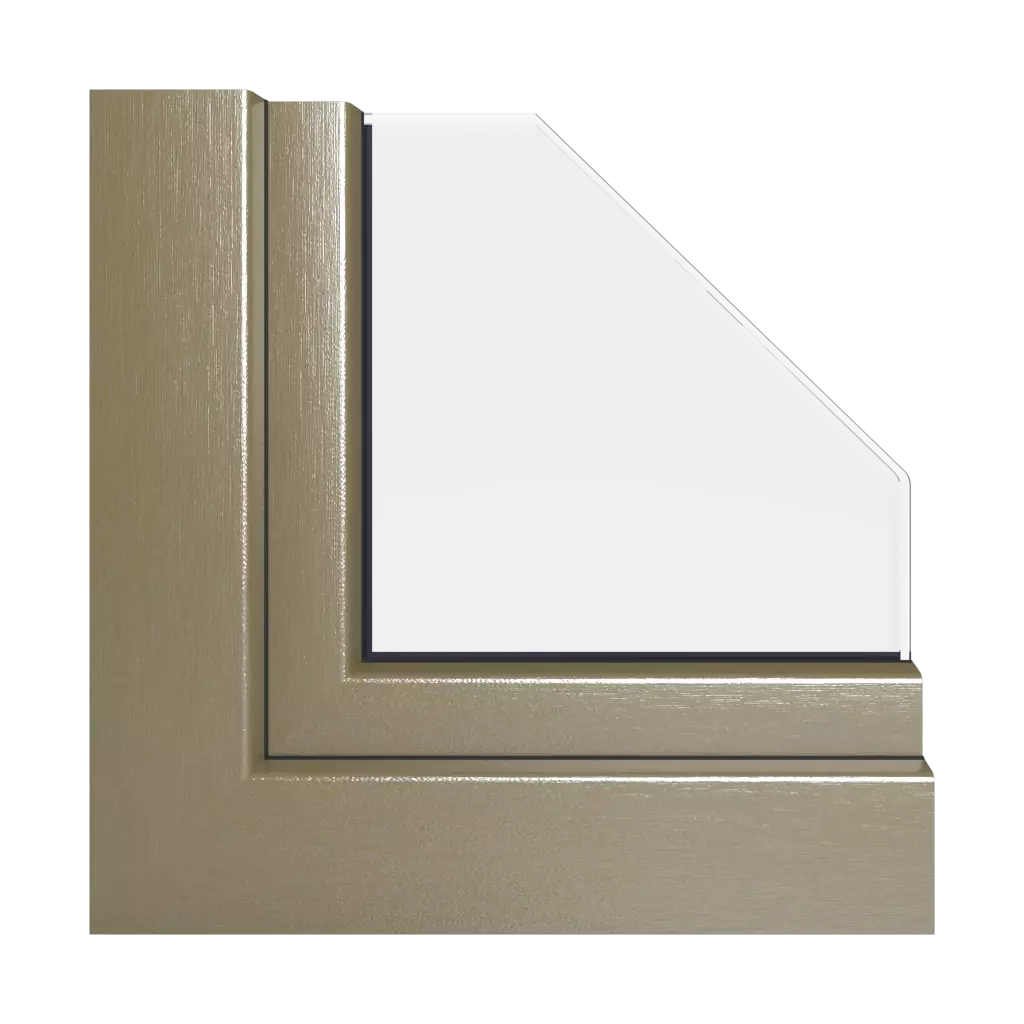 Brushed brass windows window-color veka-colors   