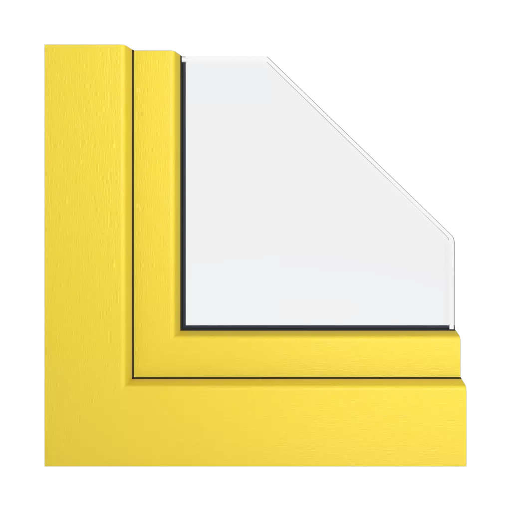 Yellow windows window-profiles veka softline-82-md
