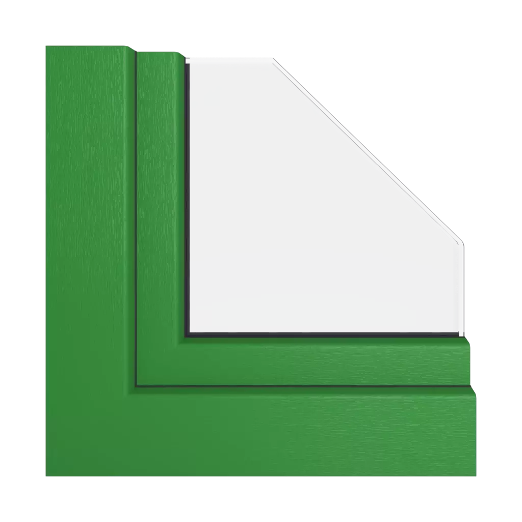Emerald green windows window-color veka-colors   
