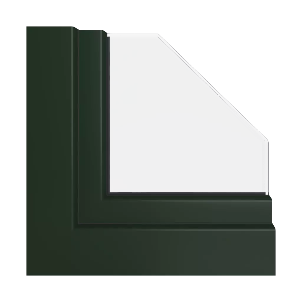 Dark green ultramatt windows window-profiles veka softline-82-md