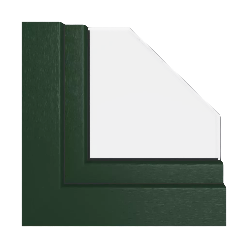 Dark green windows window-color veka-colors   