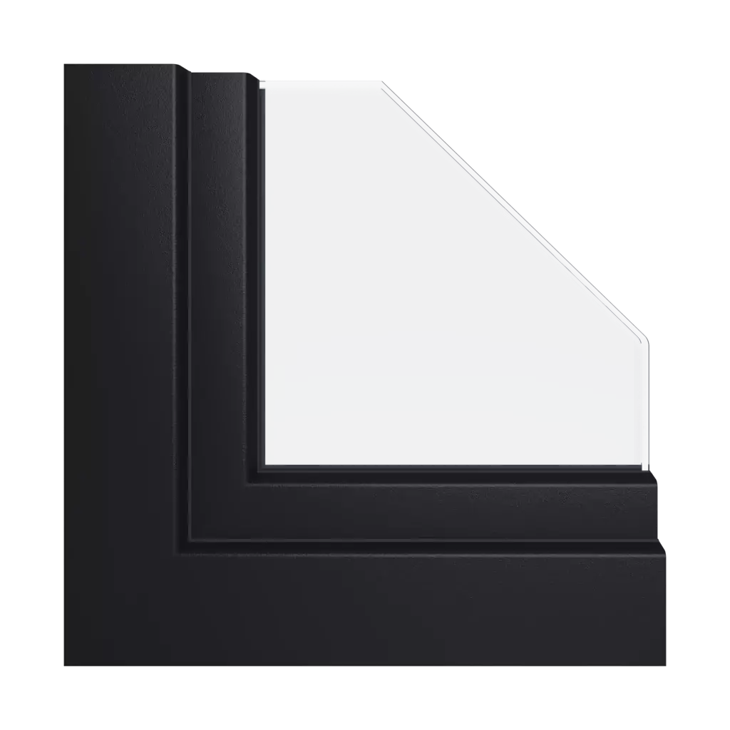 Jet black ✨ windows types-of-windows triple-leaf symmetrical-division-horizontally-33-33-33 