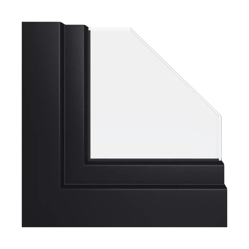 Jet black ✨ windows types-of-windows triple-leaf vertical-asymmetric-division-70-30 