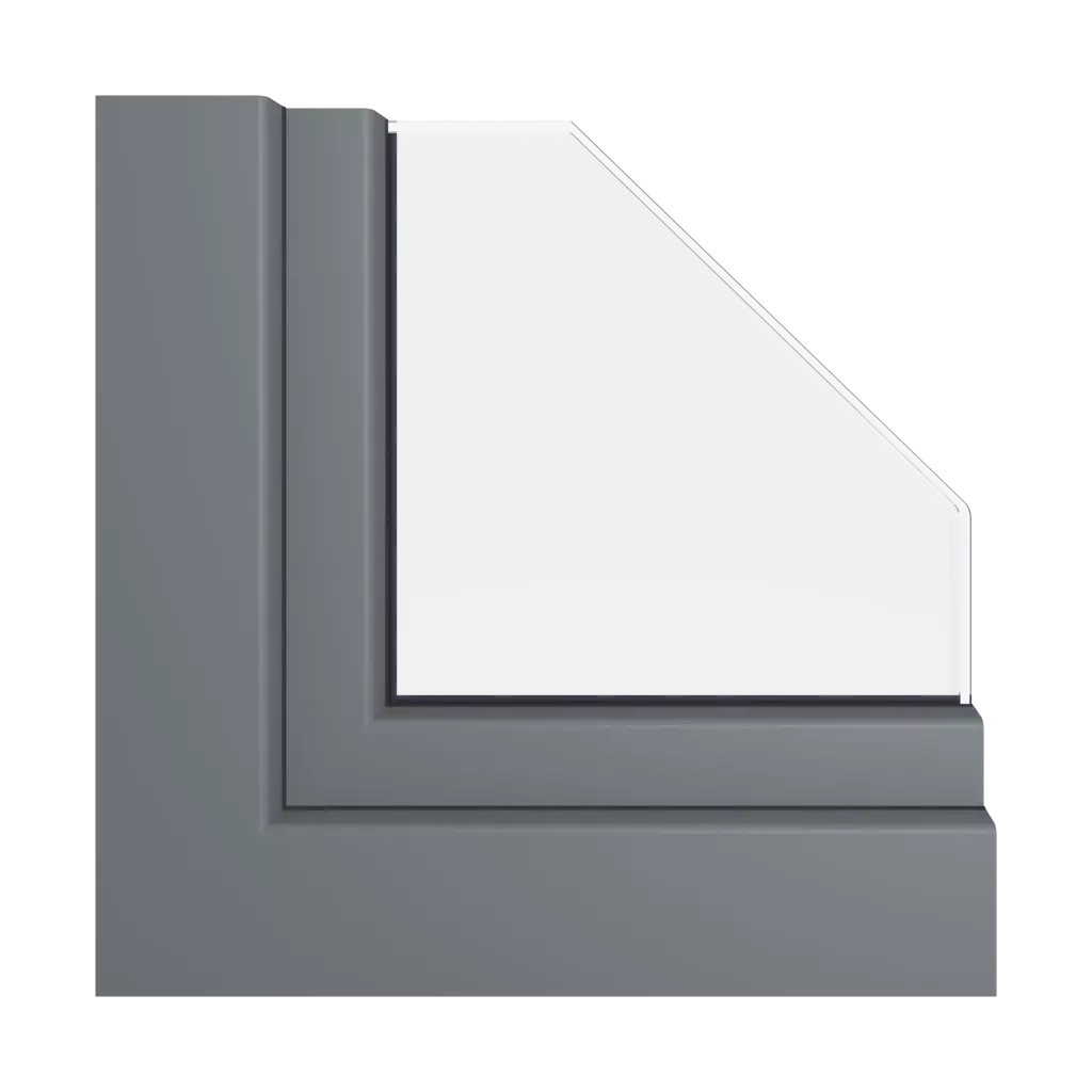 Slate gray smooth windows window-color veka-colors   