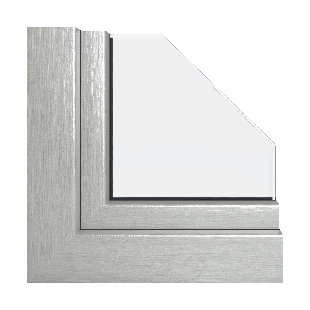 Brushed aluminum windows window-profiles veka softline-82-md