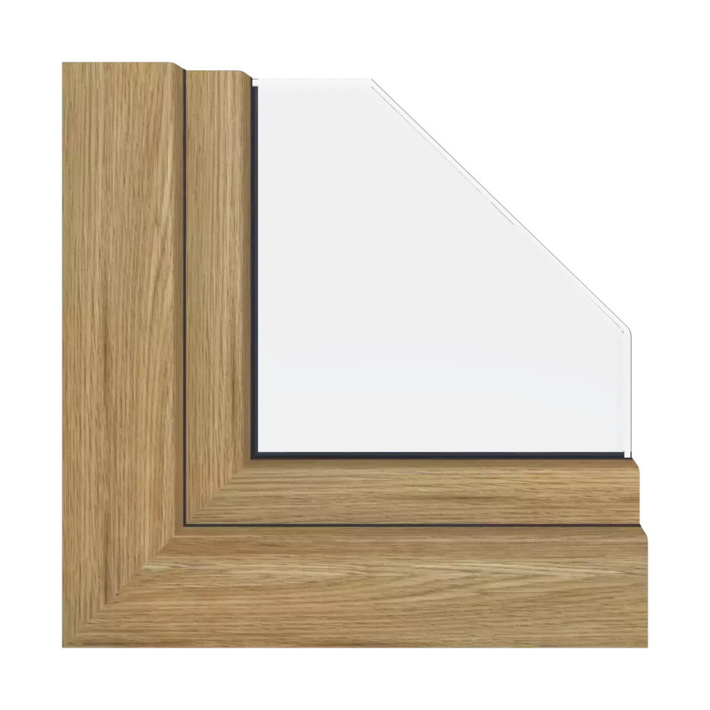 Glued oak coriander super matt ✨ 🆕 windows types-of-windows triple-leaf vertical-asymmetric-division-30-70-with-a-movable-mullion 