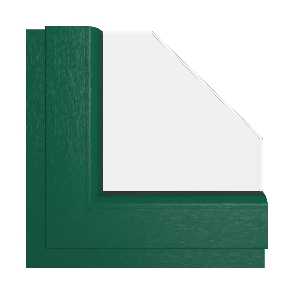 Green windows window-color veka-colors green interior