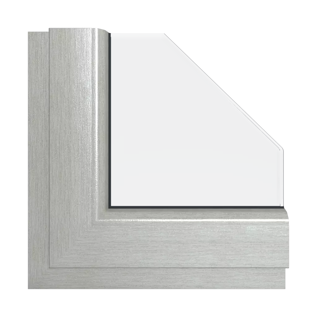 Brushed aluminum windows window-color veka-colors brushed-aluminum interior