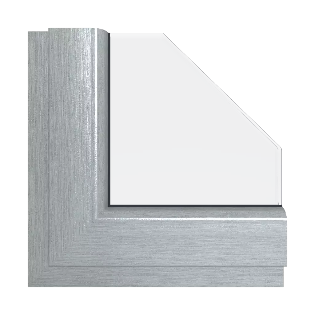 Brushed silver aluminum windows window-color veka-colors brushed-silver-aluminum interior