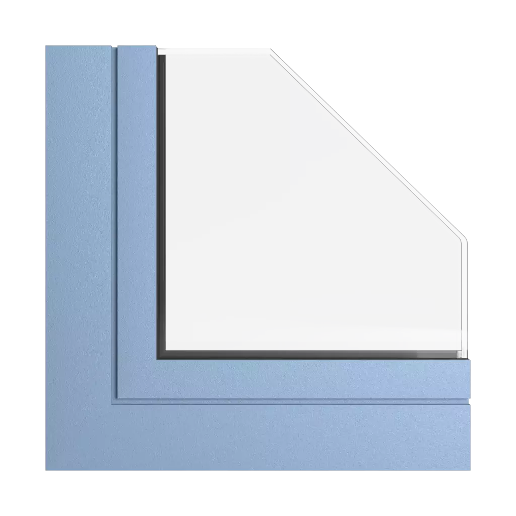 Sky blue gray windows window-profiles aliplast