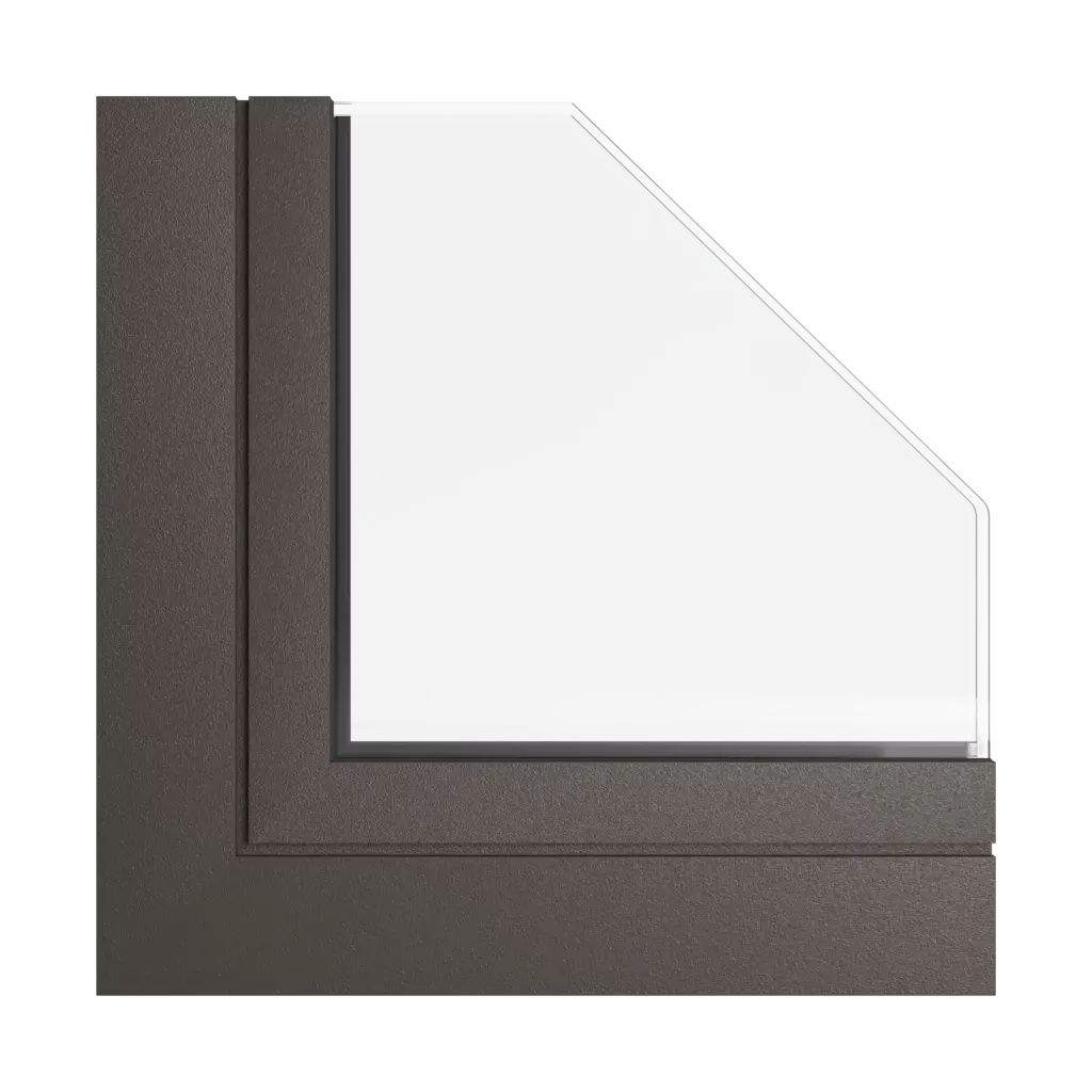 Grey brown matt products folding-windows    