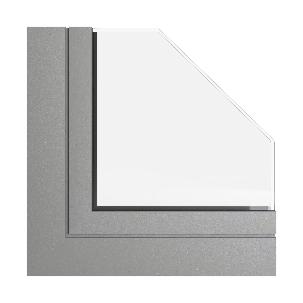 Gray aluminum windows window-profiles aliplast