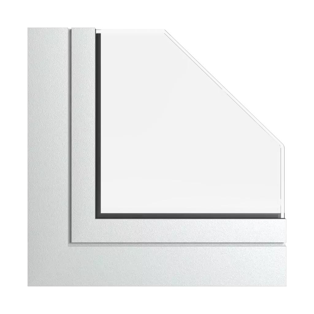 White aluminum products facade-windows    