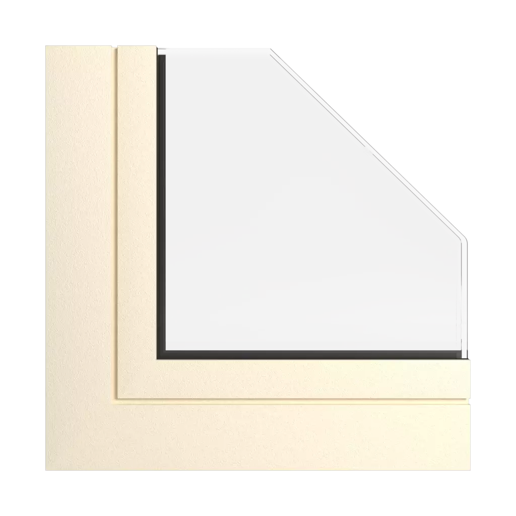 Creamy beige windows window-profiles aliplast